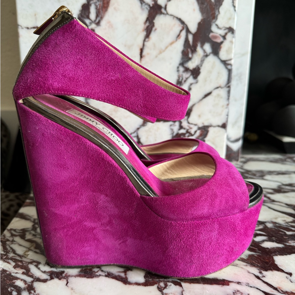 Jimmy Choo Purple Platforms In Size 36